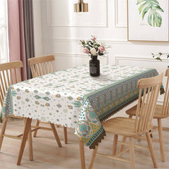 Lofaris Cyan Yellow Minority Patterns Rectangle Tablecloth