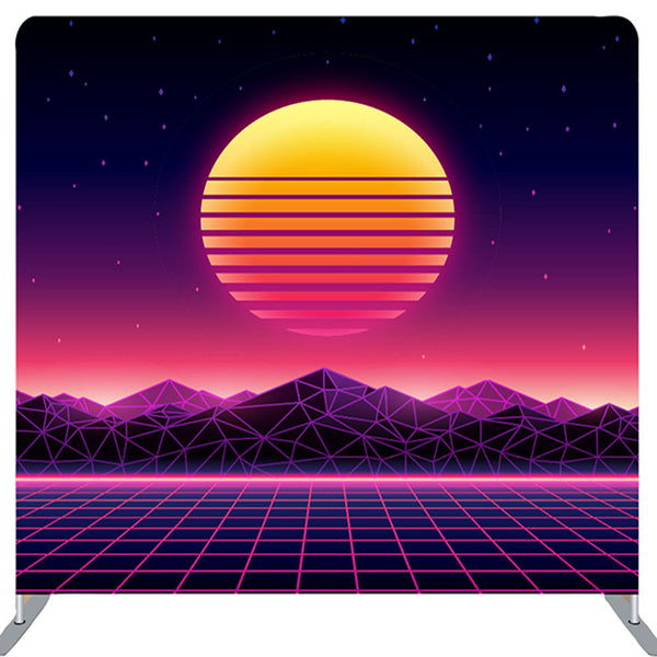 Cyber Sunset Matrix Backdrop Cover For Party Decor