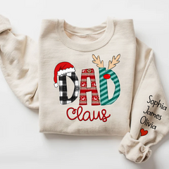 Lofaris Dad Claus Merry Christmas Custom Name Sweatshirt