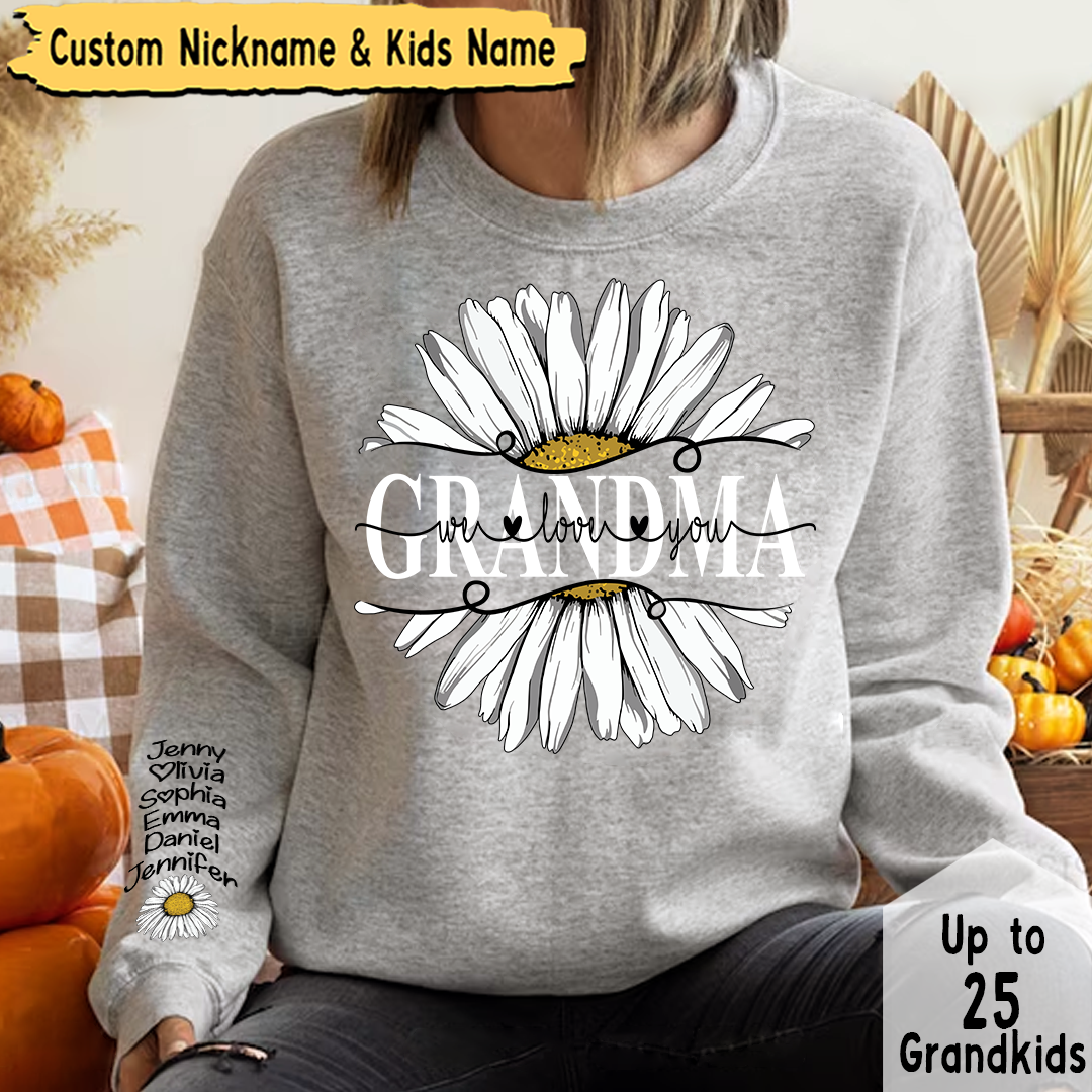 Lofaris Daisy Grandma We Love You Customized Sweatshirt