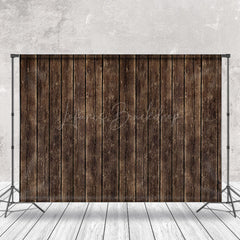 Lofaris Dark Brown Vintage Wood Grain Backdrop For Photo