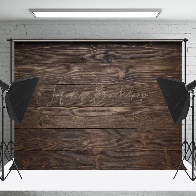 Lofaris Dark Brown Wood Retro Wall Backdrop For Photography