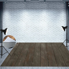 Lofaris Dark Grey Dirty Wood Retro Texture Floor Backdrop