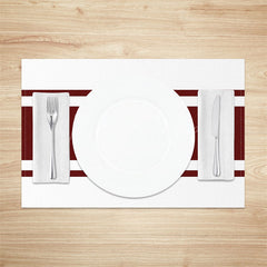 Lofaris Dark Red Formal Modern Dinner Set Of 4 Placemats