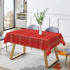 Lofaris Dark Red Lines Rectangle Tablecloth For Kitchen