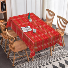 Lofaris Dark Red Lines Rectangle Tablecloth For Kitchen