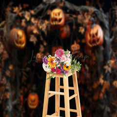 Lofaris Dead Branches Hanging Pumpkins Halloween Backdrop