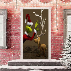 Lofaris Deep Color Monster Dog Door Cover For Christmas