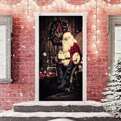 Lofaris Deep Color Santa Claus Chair Christmas Door Cover