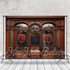 Lofaris Delicate Wood Tattoo Store Window Photo Backdrop