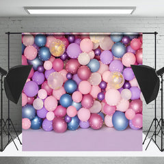 Lofaris Dense Colorful Balloon Birthday Cake Smash Backdrop