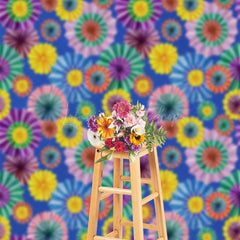 Lofaris Dense Colorful Floral Patterns Dance Party Backdrop