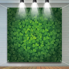 Lofaris Dense Dark Green Clovers St Patricks Day Backdrop