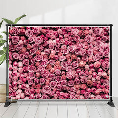 Lofaris Dense Pink Flowers Photo Valentines Day Backdrop