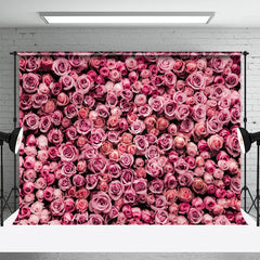 Lofaris Dense Pink Flowers Photo Valentines Day Backdrop