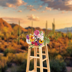 Lofaris Desert Cactus Meadow Natural Landscape Backdrop