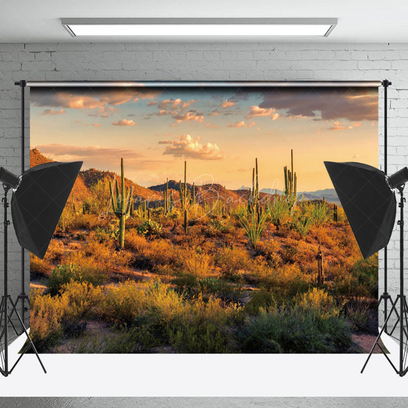 Lofaris Desert Cactus Meadow Natural Landscape Backdrop