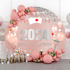 Lofaris Diamond Balloon 2023 Round Nurses Graduation Backdrop