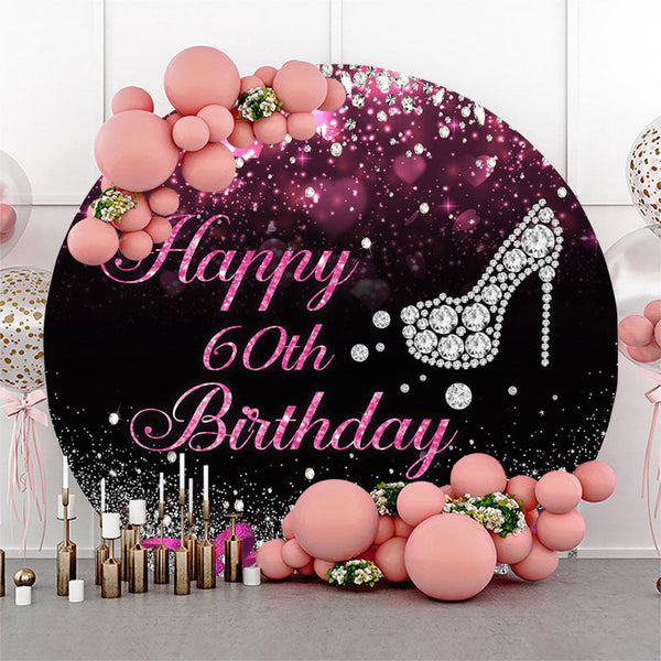 Rose Gold Diamond Glitter Bokeh 30th Birthday Backdrop