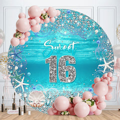 Lofaris Diamonds Underwater Round Sweet 16 Birthday Backdrop