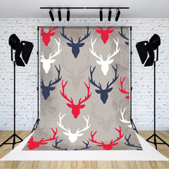 Lofaris Different Colored Deer Silhouettes Photo Backdrop