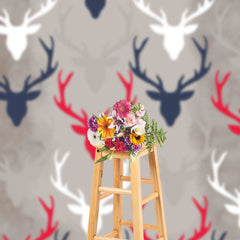 Lofaris Different Colored Deer Silhouettes Photo Backdrop