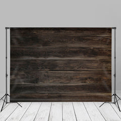 Lofaris Dim Dark Brown Wood Texture Photo Booth Backdrop