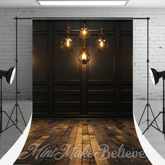 Lofaris Dim Light Chandelier Wall Brick Floor Sweep Backdrop