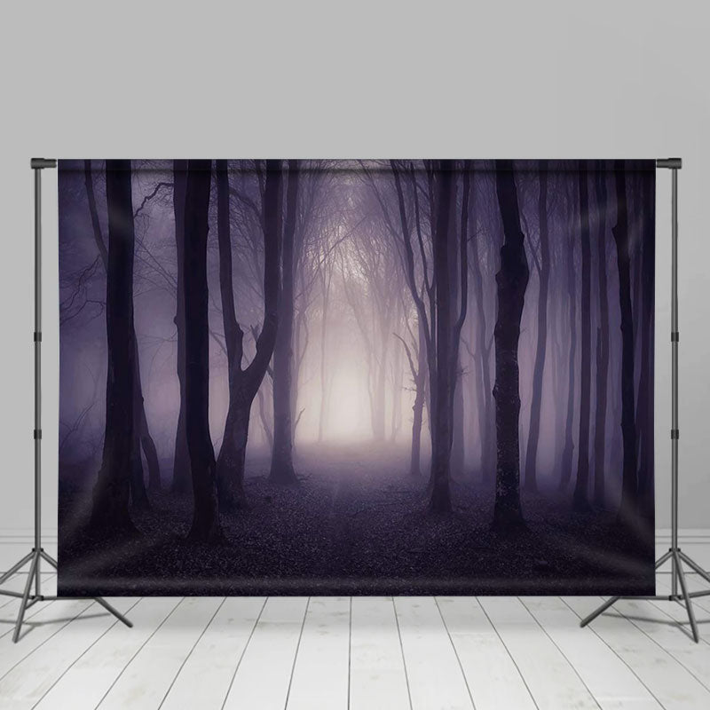 Lofaris Dim Misty Silent Forest Backdrop For Halloween Decor