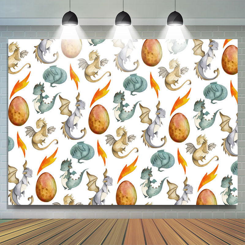 Lofaris Dinosaurs Egg Birthday Party Backdrop For Kids