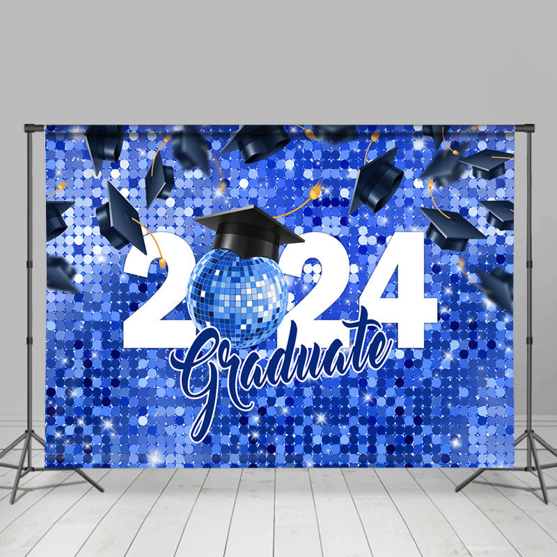 Lofaris Disco Bokeh Fallen Hats Graduate 2023 Backdrop