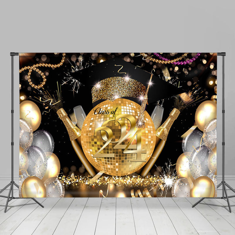 Lofaris Disco Dance Balloon Carnival Class Of 2024 Backdrop