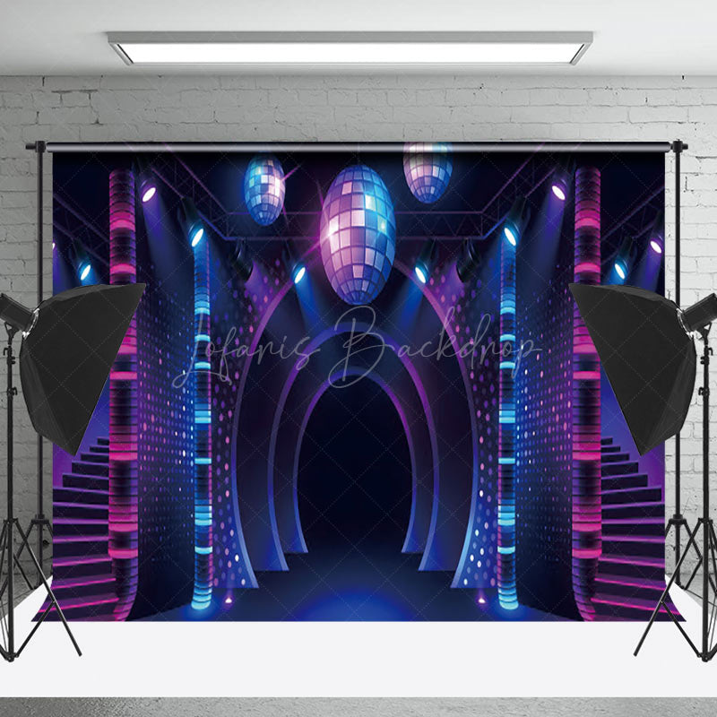 Lofaris Disco Shiny Light Ball Dancing Party Photo Backdrop