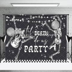 Lofaris Disco Skeleton Till Death Do Us Part Wedding Backdrop