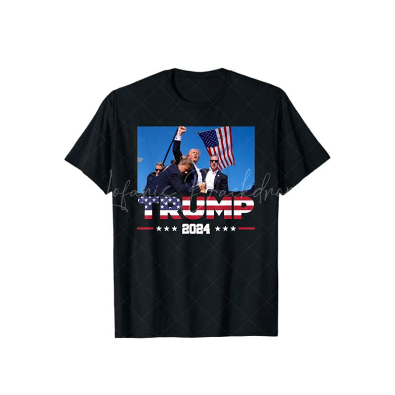 Lofaris Donald Trump 2024 Survived Election Rally MAGA T-Shirt