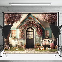 Lofaris Door With Flowers Tree Photo Backdrop For Children