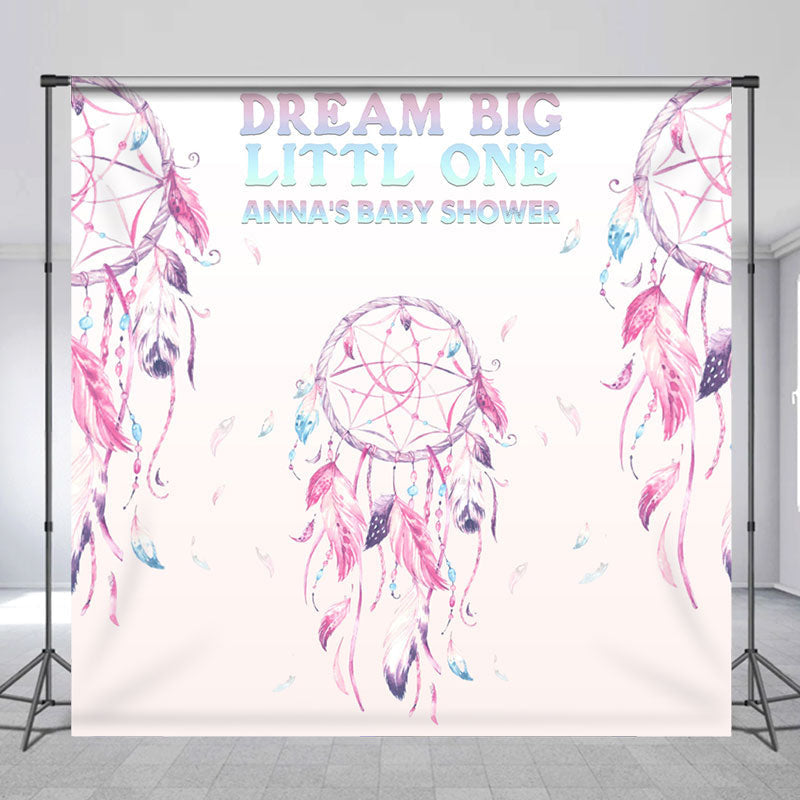 Lofaris Dream Big Dreamcatcher Custom Baby Shower Backdrop