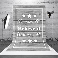 Lofaris Dream It Believe Achieve Stars Wooden Backdrop