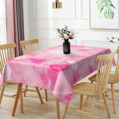 Lofaris Dreamlike Valentines Pink Heart Rectangle Tablecloth