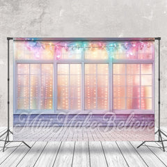 Lofaris Dreamy Colorful Windows White Floor Photo Backdrop