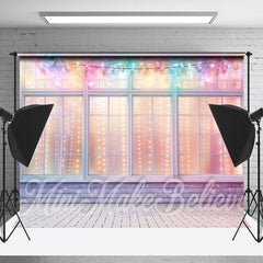 Lofaris Dreamy Colorful Windows White Floor Photo Backdrop