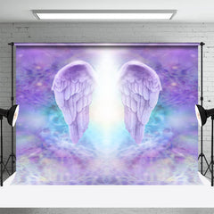 Lofaris Dreamy Feather Wings Heaven Holy Funeral Backdrop