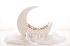 Lofaris Dreamy Moon Backlit White Cloud Newborn Backdrop For Portrait