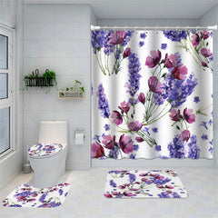 Lofaris Dreamy Purple Lavender Decorative Shower Curtain