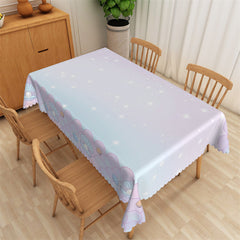 Lofaris Dreamy Purple Mermaid Pearl Girls Party Tablecloth