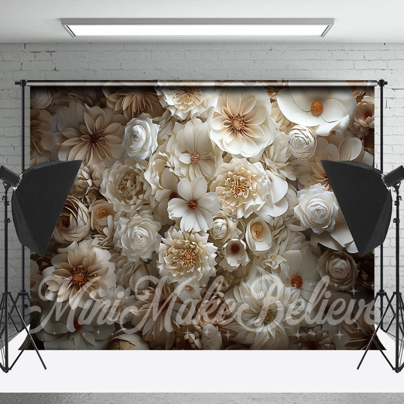 Lofaris Dreamy White Flowers Floral Backdrop For Photography