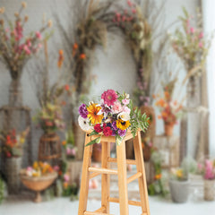 Lofaris Dried Flower Easter Egg Arch Indoor Photo Backdrop