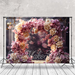 Lofaris Dry Vine Big Floral Arch Door Bokeh Flower Backdrop