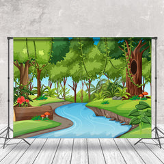 Lofaris Dynamic Spring Forest Stream Photography Backdrop