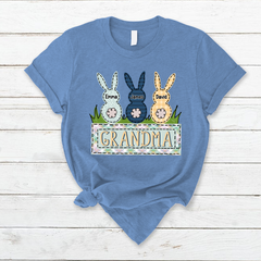 Lofaris Easter Bunny Grandma And Kids Days T-Shirt